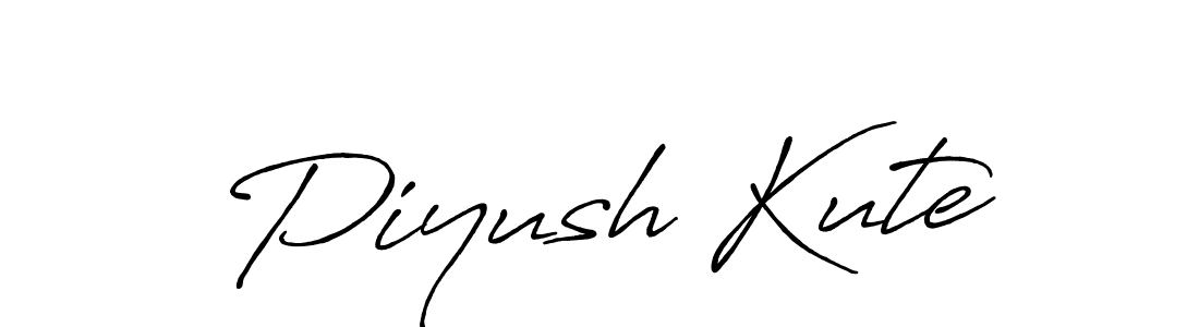 The best way (Antro_Vectra_Bolder) to make a short signature is to pick only two or three words in your name. The name Piyush Kute include a total of six letters. For converting this name. Piyush Kute signature style 7 images and pictures png