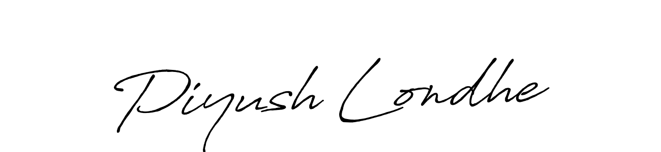 This is the best signature style for the Piyush Londhe name. Also you like these signature font (Antro_Vectra_Bolder). Mix name signature. Piyush Londhe signature style 7 images and pictures png