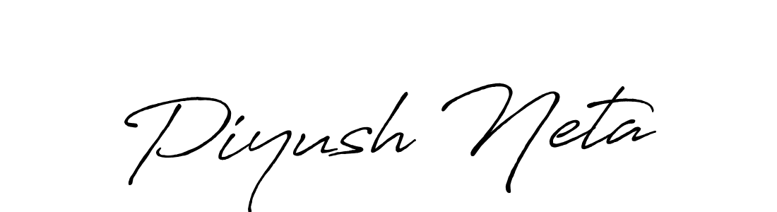 Also we have Piyush Neta name is the best signature style. Create professional handwritten signature collection using Antro_Vectra_Bolder autograph style. Piyush Neta signature style 7 images and pictures png