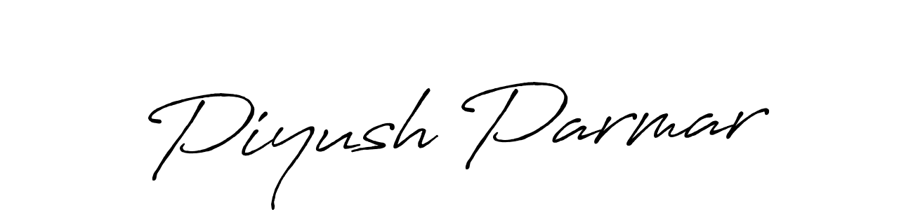 Piyush Parmar stylish signature style. Best Handwritten Sign (Antro_Vectra_Bolder) for my name. Handwritten Signature Collection Ideas for my name Piyush Parmar. Piyush Parmar signature style 7 images and pictures png
