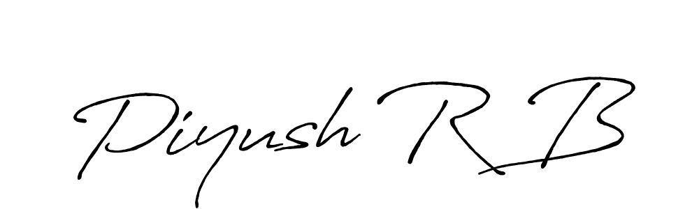 How to Draw Piyush R B signature style? Antro_Vectra_Bolder is a latest design signature styles for name Piyush R B. Piyush R B signature style 7 images and pictures png