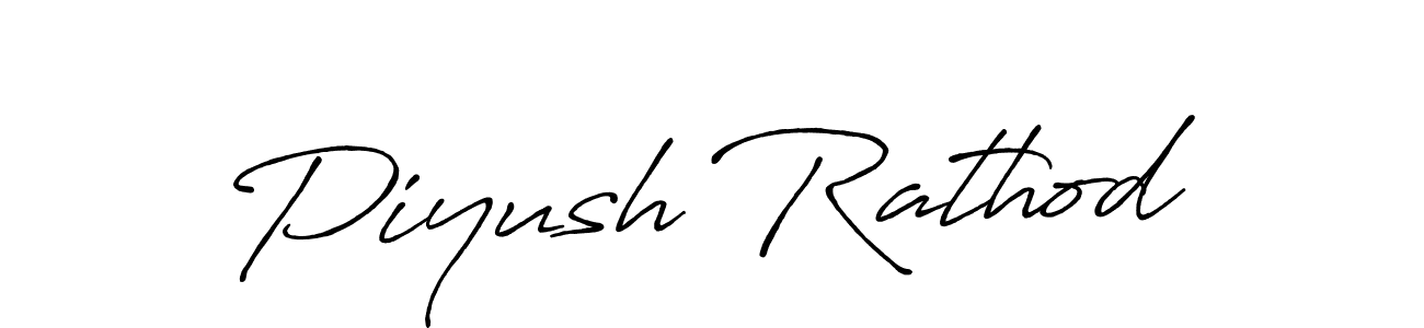 Design your own signature with our free online signature maker. With this signature software, you can create a handwritten (Antro_Vectra_Bolder) signature for name Piyush Rathod. Piyush Rathod signature style 7 images and pictures png