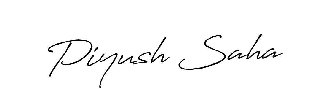 How to make Piyush Saha signature? Antro_Vectra_Bolder is a professional autograph style. Create handwritten signature for Piyush Saha name. Piyush Saha signature style 7 images and pictures png