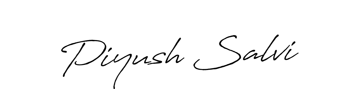 It looks lik you need a new signature style for name Piyush Salvi. Design unique handwritten (Antro_Vectra_Bolder) signature with our free signature maker in just a few clicks. Piyush Salvi signature style 7 images and pictures png