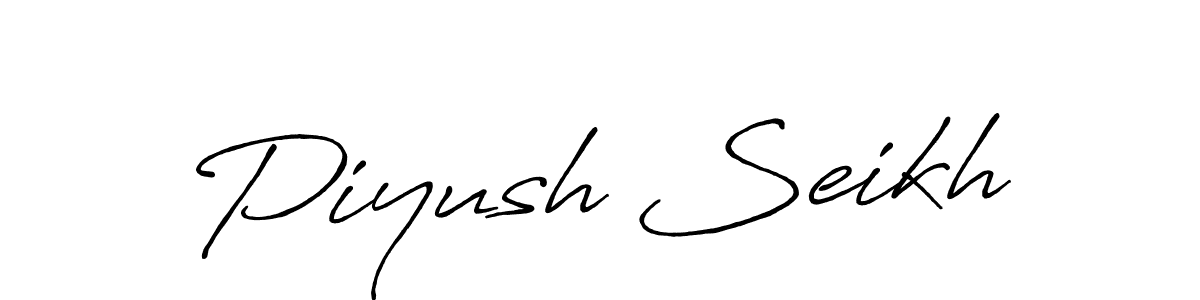 How to Draw Piyush Seikh signature style? Antro_Vectra_Bolder is a latest design signature styles for name Piyush Seikh. Piyush Seikh signature style 7 images and pictures png