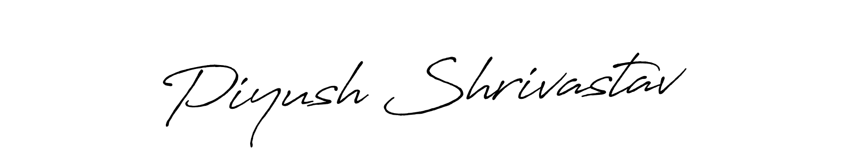 Create a beautiful signature design for name Piyush Shrivastav. With this signature (Antro_Vectra_Bolder) fonts, you can make a handwritten signature for free. Piyush Shrivastav signature style 7 images and pictures png