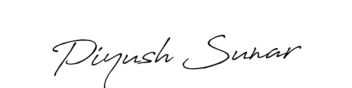 Antro_Vectra_Bolder is a professional signature style that is perfect for those who want to add a touch of class to their signature. It is also a great choice for those who want to make their signature more unique. Get Piyush Sunar name to fancy signature for free. Piyush Sunar signature style 7 images and pictures png