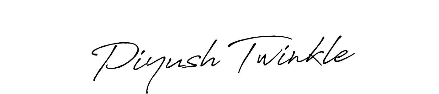 Design your own signature with our free online signature maker. With this signature software, you can create a handwritten (Antro_Vectra_Bolder) signature for name Piyush Twinkle. Piyush Twinkle signature style 7 images and pictures png