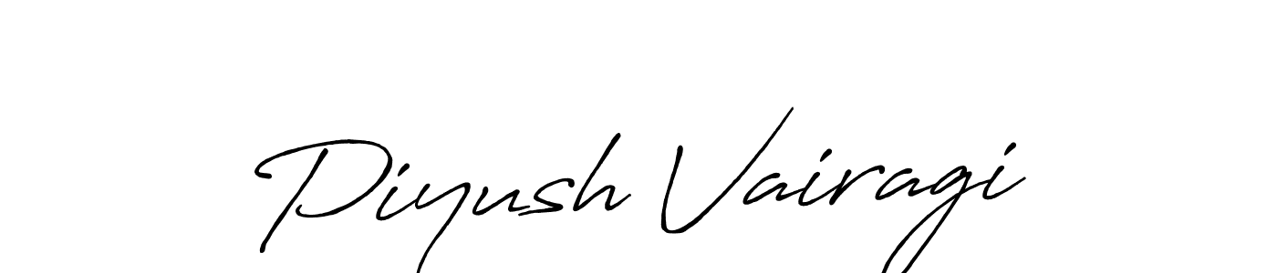 Design your own signature with our free online signature maker. With this signature software, you can create a handwritten (Antro_Vectra_Bolder) signature for name Piyush Vairagi. Piyush Vairagi signature style 7 images and pictures png