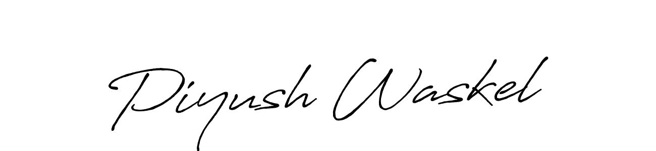 Make a short Piyush Waskel signature style. Manage your documents anywhere anytime using Antro_Vectra_Bolder. Create and add eSignatures, submit forms, share and send files easily. Piyush Waskel signature style 7 images and pictures png