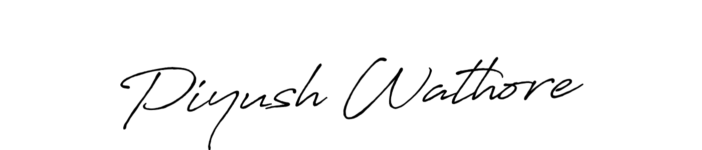 Use a signature maker to create a handwritten signature online. With this signature software, you can design (Antro_Vectra_Bolder) your own signature for name Piyush Wathore. Piyush Wathore signature style 7 images and pictures png