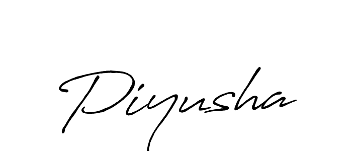 Make a beautiful signature design for name Piyusha. With this signature (Antro_Vectra_Bolder) style, you can create a handwritten signature for free. Piyusha signature style 7 images and pictures png