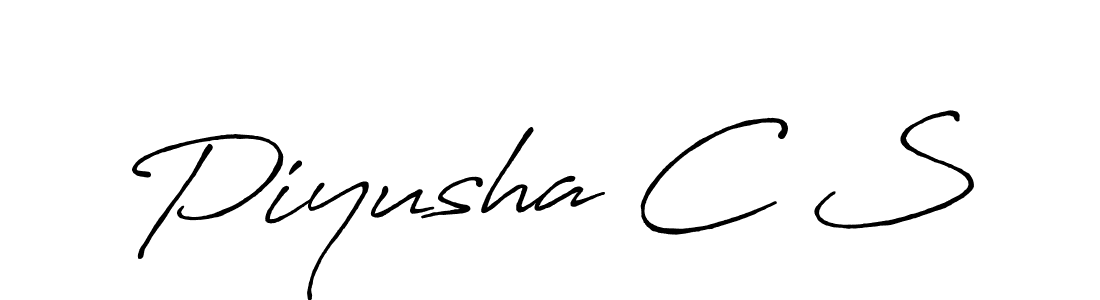 Similarly Antro_Vectra_Bolder is the best handwritten signature design. Signature creator online .You can use it as an online autograph creator for name Piyusha C S. Piyusha C S signature style 7 images and pictures png