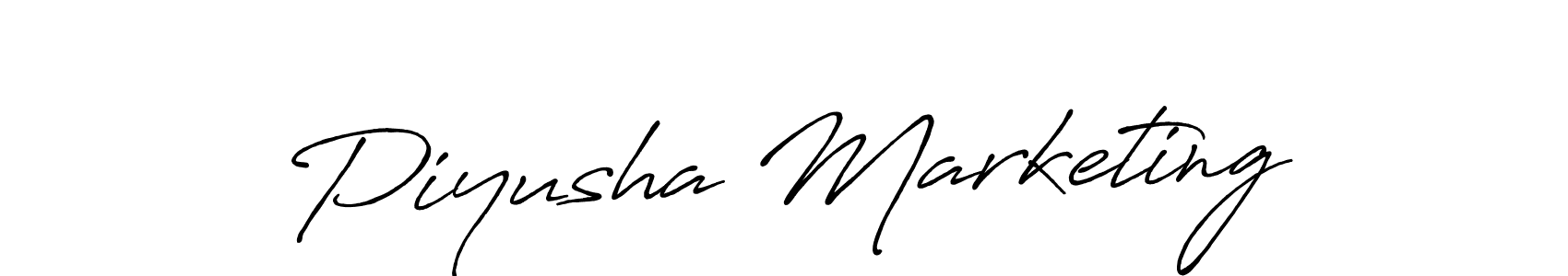 Also we have Piyusha Marketing name is the best signature style. Create professional handwritten signature collection using Antro_Vectra_Bolder autograph style. Piyusha Marketing signature style 7 images and pictures png