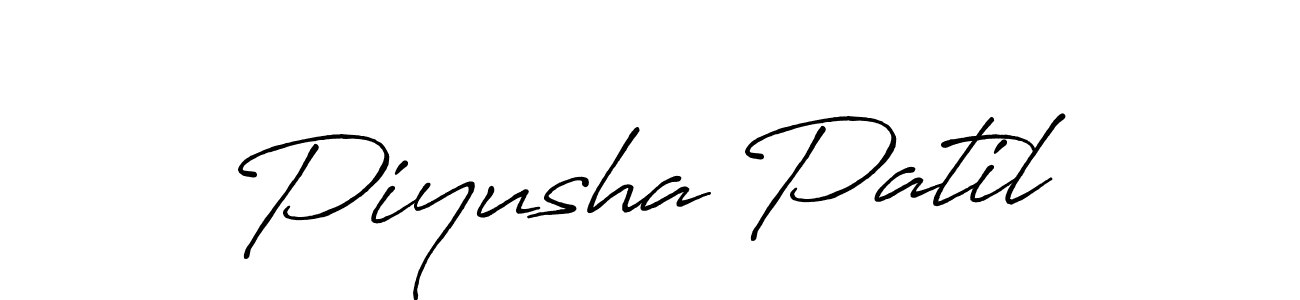 Use a signature maker to create a handwritten signature online. With this signature software, you can design (Antro_Vectra_Bolder) your own signature for name Piyusha Patil. Piyusha Patil signature style 7 images and pictures png