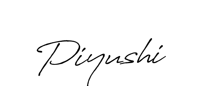 Also You can easily find your signature by using the search form. We will create Piyushi name handwritten signature images for you free of cost using Antro_Vectra_Bolder sign style. Piyushi signature style 7 images and pictures png