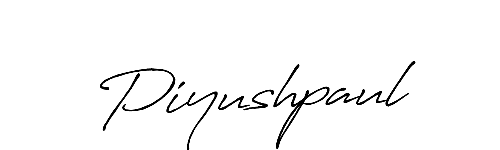 Make a beautiful signature design for name Piyushpaul. With this signature (Antro_Vectra_Bolder) style, you can create a handwritten signature for free. Piyushpaul signature style 7 images and pictures png