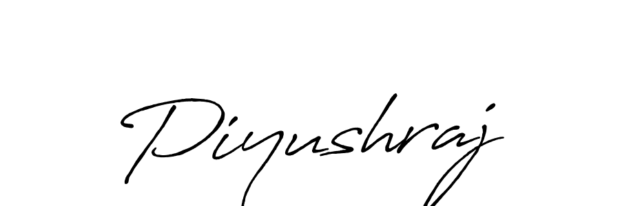 How to make Piyushraj signature? Antro_Vectra_Bolder is a professional autograph style. Create handwritten signature for Piyushraj name. Piyushraj signature style 7 images and pictures png