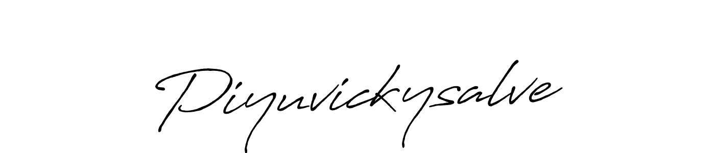 Create a beautiful signature design for name Piyuvickysalve. With this signature (Antro_Vectra_Bolder) fonts, you can make a handwritten signature for free. Piyuvickysalve signature style 7 images and pictures png