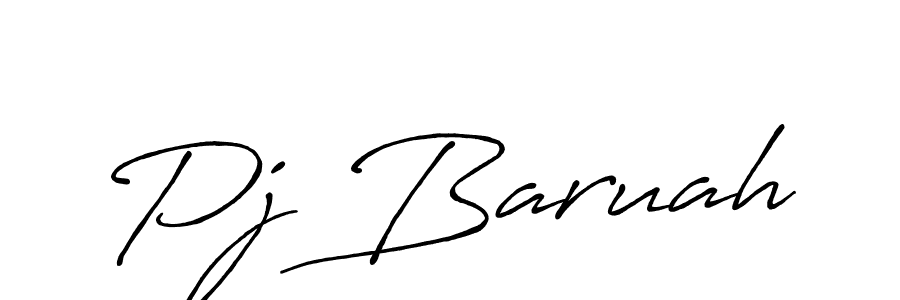 Create a beautiful signature design for name Pj Baruah. With this signature (Antro_Vectra_Bolder) fonts, you can make a handwritten signature for free. Pj Baruah signature style 7 images and pictures png