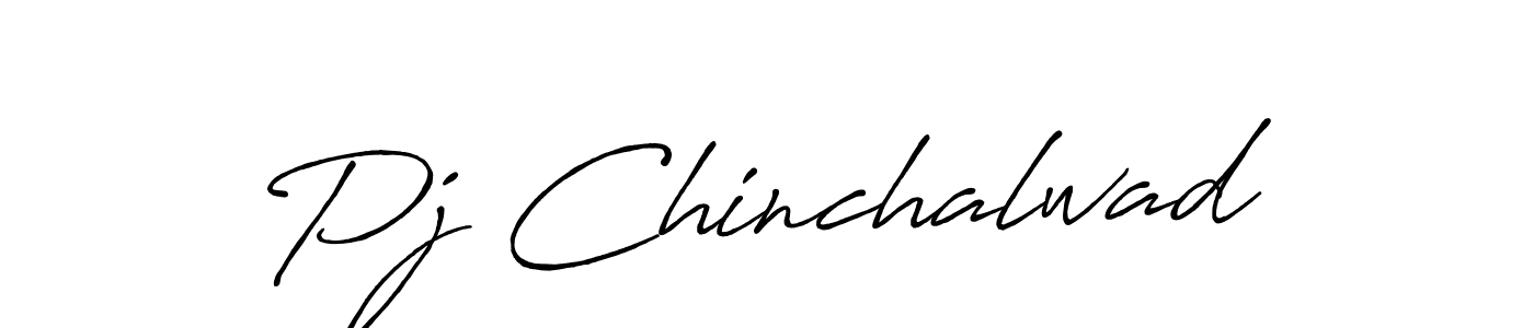 How to make Pj Chinchalwad name signature. Use Antro_Vectra_Bolder style for creating short signs online. This is the latest handwritten sign. Pj Chinchalwad signature style 7 images and pictures png