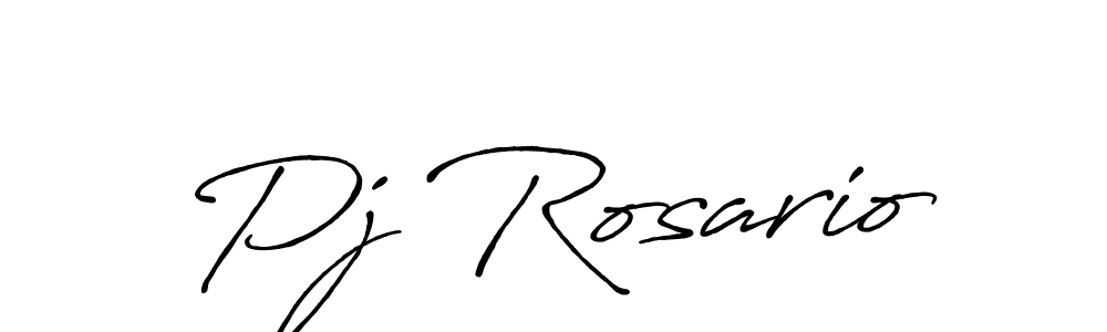 Use a signature maker to create a handwritten signature online. With this signature software, you can design (Antro_Vectra_Bolder) your own signature for name Pj Rosario. Pj Rosario signature style 7 images and pictures png