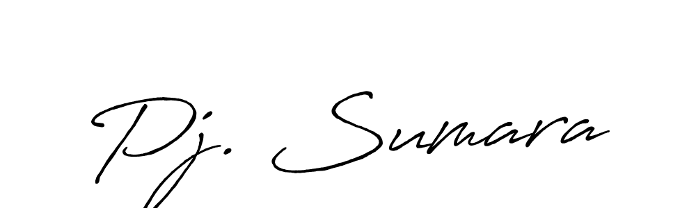 Design your own signature with our free online signature maker. With this signature software, you can create a handwritten (Antro_Vectra_Bolder) signature for name Pj. Sumara. Pj. Sumara signature style 7 images and pictures png