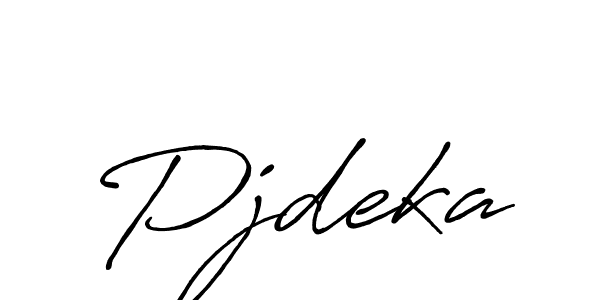 Once you've used our free online signature maker to create your best signature Antro_Vectra_Bolder style, it's time to enjoy all of the benefits that Pjdeka name signing documents. Pjdeka signature style 7 images and pictures png