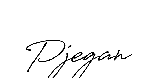 Make a beautiful signature design for name Pjegan. With this signature (Antro_Vectra_Bolder) style, you can create a handwritten signature for free. Pjegan signature style 7 images and pictures png