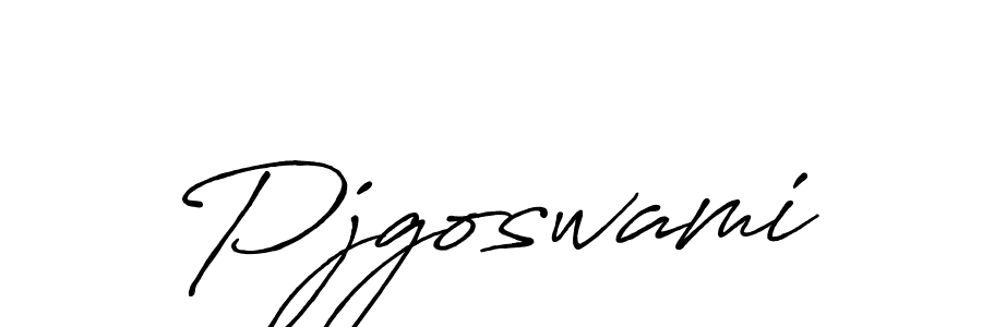 Pjgoswami stylish signature style. Best Handwritten Sign (Antro_Vectra_Bolder) for my name. Handwritten Signature Collection Ideas for my name Pjgoswami. Pjgoswami signature style 7 images and pictures png