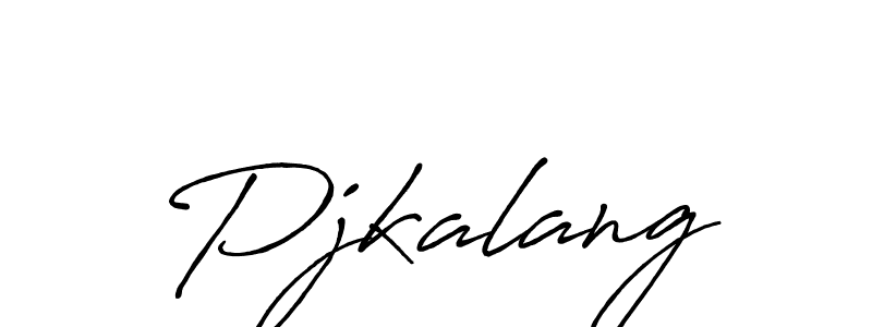How to make Pjkalang name signature. Use Antro_Vectra_Bolder style for creating short signs online. This is the latest handwritten sign. Pjkalang signature style 7 images and pictures png