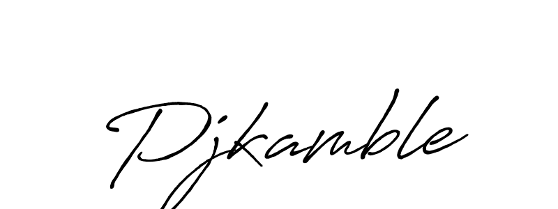 How to make Pjkamble signature? Antro_Vectra_Bolder is a professional autograph style. Create handwritten signature for Pjkamble name. Pjkamble signature style 7 images and pictures png