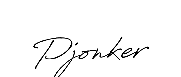 You should practise on your own different ways (Antro_Vectra_Bolder) to write your name (Pjonker) in signature. don't let someone else do it for you. Pjonker signature style 7 images and pictures png