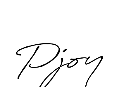 How to make Pjoy name signature. Use Antro_Vectra_Bolder style for creating short signs online. This is the latest handwritten sign. Pjoy signature style 7 images and pictures png