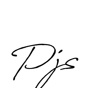 Pjs stylish signature style. Best Handwritten Sign (Antro_Vectra_Bolder) for my name. Handwritten Signature Collection Ideas for my name Pjs. Pjs signature style 7 images and pictures png