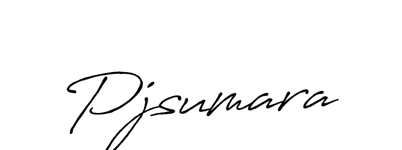 How to make Pjsumara name signature. Use Antro_Vectra_Bolder style for creating short signs online. This is the latest handwritten sign. Pjsumara signature style 7 images and pictures png