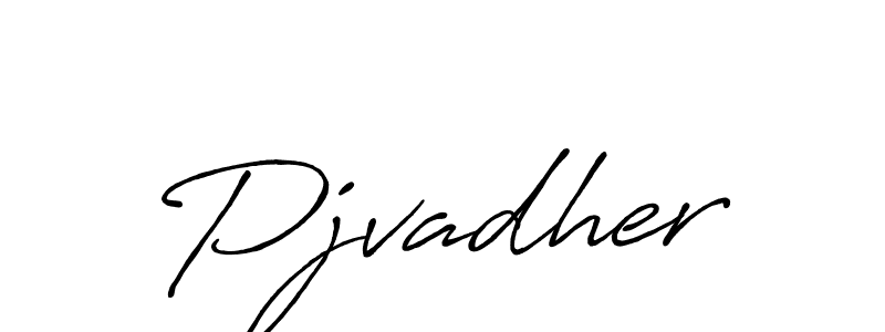 Also You can easily find your signature by using the search form. We will create Pjvadher name handwritten signature images for you free of cost using Antro_Vectra_Bolder sign style. Pjvadher signature style 7 images and pictures png