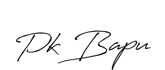 Use a signature maker to create a handwritten signature online. With this signature software, you can design (Antro_Vectra_Bolder) your own signature for name Pk Bapu. Pk Bapu signature style 7 images and pictures png