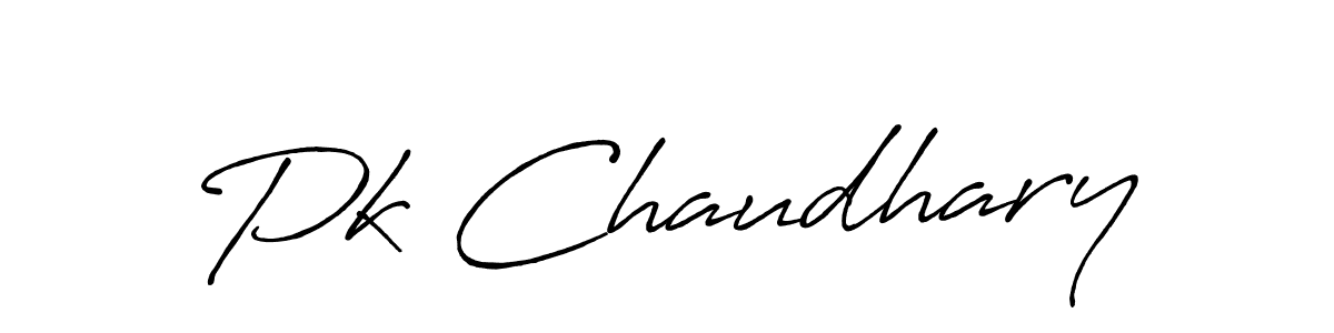 Pk Chaudhary stylish signature style. Best Handwritten Sign (Antro_Vectra_Bolder) for my name. Handwritten Signature Collection Ideas for my name Pk Chaudhary. Pk Chaudhary signature style 7 images and pictures png