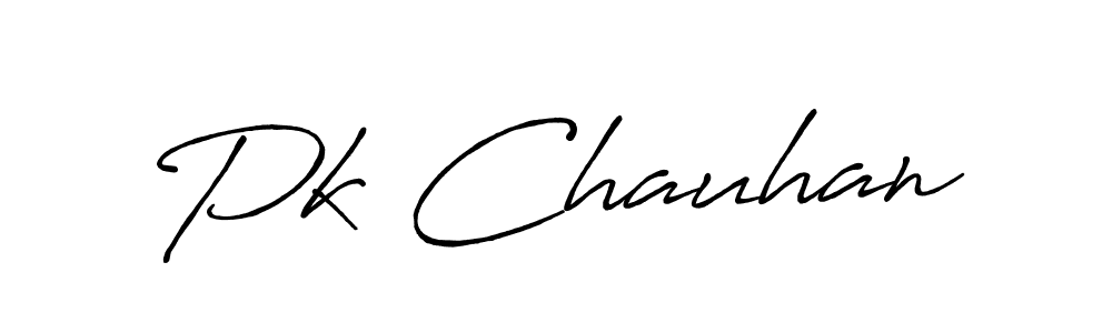 Use a signature maker to create a handwritten signature online. With this signature software, you can design (Antro_Vectra_Bolder) your own signature for name Pk Chauhan. Pk Chauhan signature style 7 images and pictures png