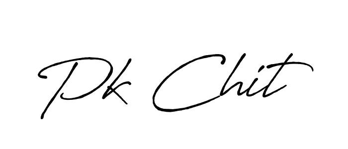 Pk Chit stylish signature style. Best Handwritten Sign (Antro_Vectra_Bolder) for my name. Handwritten Signature Collection Ideas for my name Pk Chit. Pk Chit signature style 7 images and pictures png