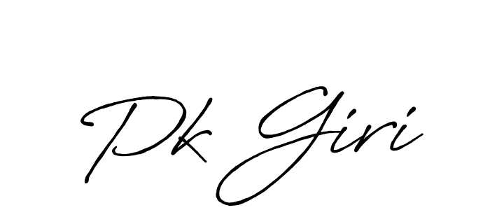 Create a beautiful signature design for name Pk Giri. With this signature (Antro_Vectra_Bolder) fonts, you can make a handwritten signature for free. Pk Giri signature style 7 images and pictures png