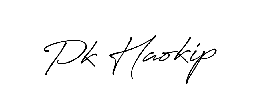 Pk Haokip stylish signature style. Best Handwritten Sign (Antro_Vectra_Bolder) for my name. Handwritten Signature Collection Ideas for my name Pk Haokip. Pk Haokip signature style 7 images and pictures png