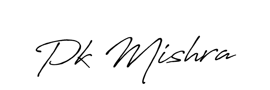 Create a beautiful signature design for name Pk Mishra. With this signature (Antro_Vectra_Bolder) fonts, you can make a handwritten signature for free. Pk Mishra signature style 7 images and pictures png