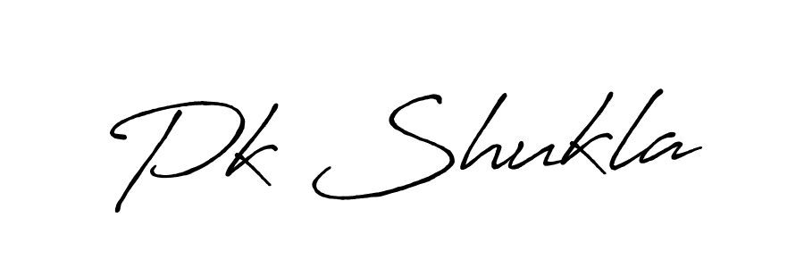 How to make Pk Shukla name signature. Use Antro_Vectra_Bolder style for creating short signs online. This is the latest handwritten sign. Pk Shukla signature style 7 images and pictures png