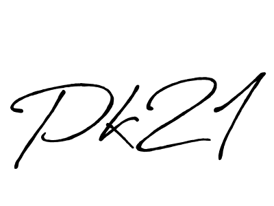 Create a beautiful signature design for name Pk21. With this signature (Antro_Vectra_Bolder) fonts, you can make a handwritten signature for free. Pk21 signature style 7 images and pictures png