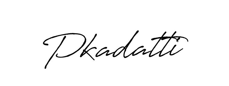 How to make Pkadatti name signature. Use Antro_Vectra_Bolder style for creating short signs online. This is the latest handwritten sign. Pkadatti signature style 7 images and pictures png