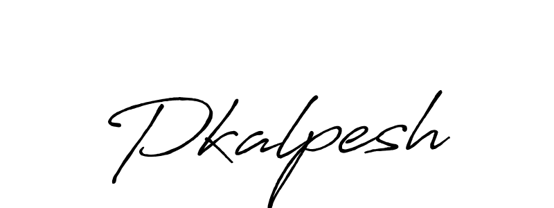 How to make Pkalpesh signature? Antro_Vectra_Bolder is a professional autograph style. Create handwritten signature for Pkalpesh name. Pkalpesh signature style 7 images and pictures png