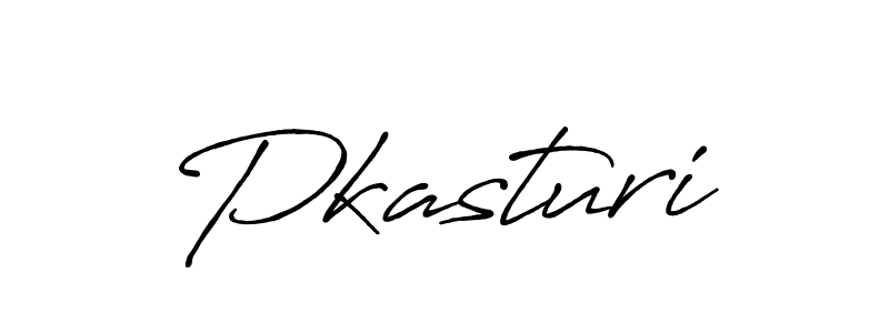 Make a beautiful signature design for name Pkasturi. With this signature (Antro_Vectra_Bolder) style, you can create a handwritten signature for free. Pkasturi signature style 7 images and pictures png