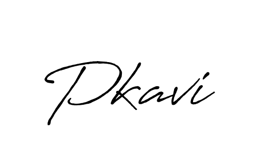 How to make Pkavi name signature. Use Antro_Vectra_Bolder style for creating short signs online. This is the latest handwritten sign. Pkavi signature style 7 images and pictures png